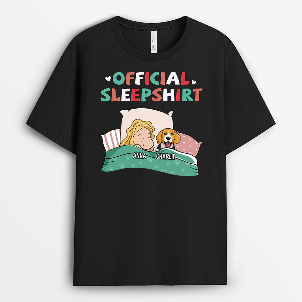Official Sleepshirt With Dog - Customize Dog Shirts for Humans
