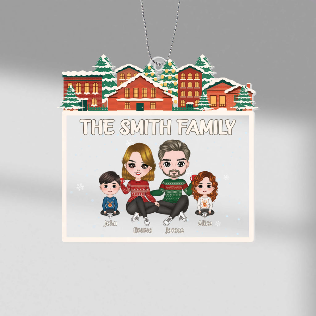 The Family House Ornament - Personalized Christmas Gifts For Family