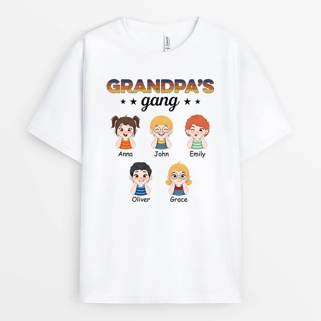 Daddy's Gang - Personalized T-Shirt for Dad with Photo