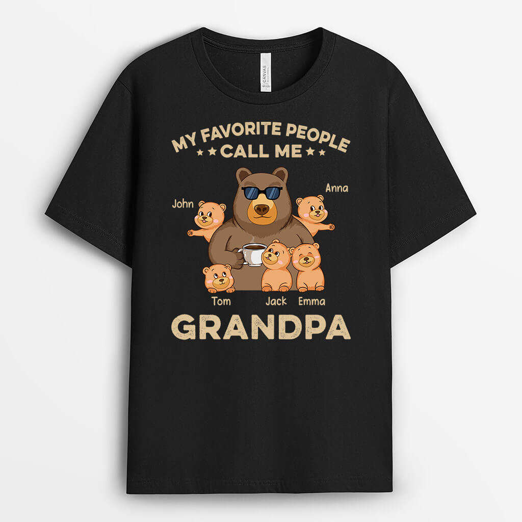 Personalized My Favorite People Call Me Grandpa T-shirt