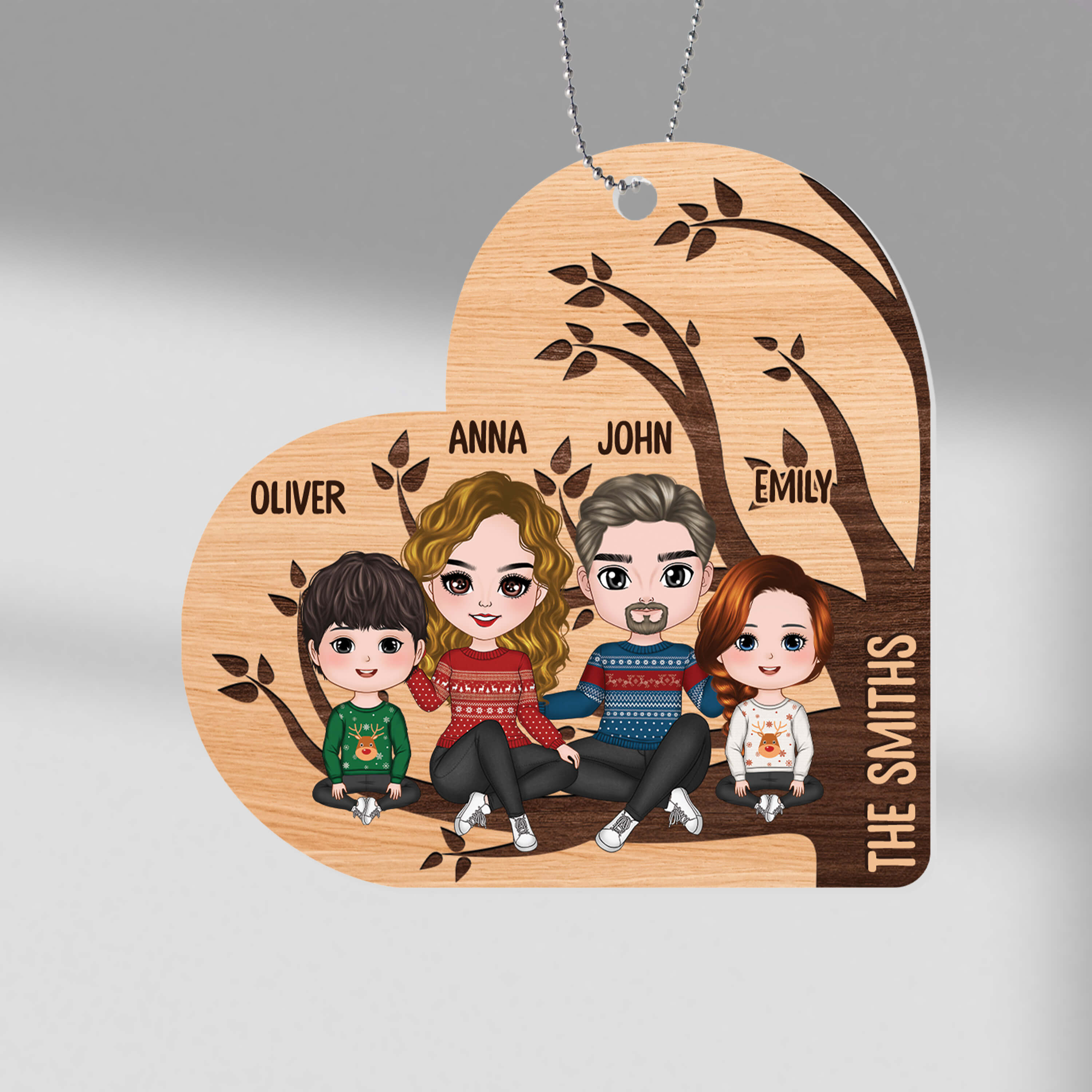 Personalized Family Tree Name Ornament