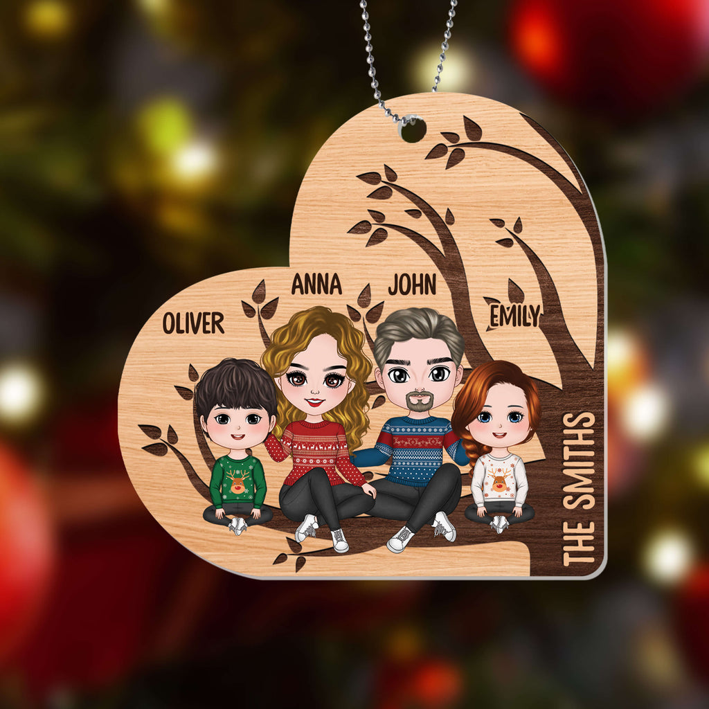 Personalized Family Tree Name Ornament