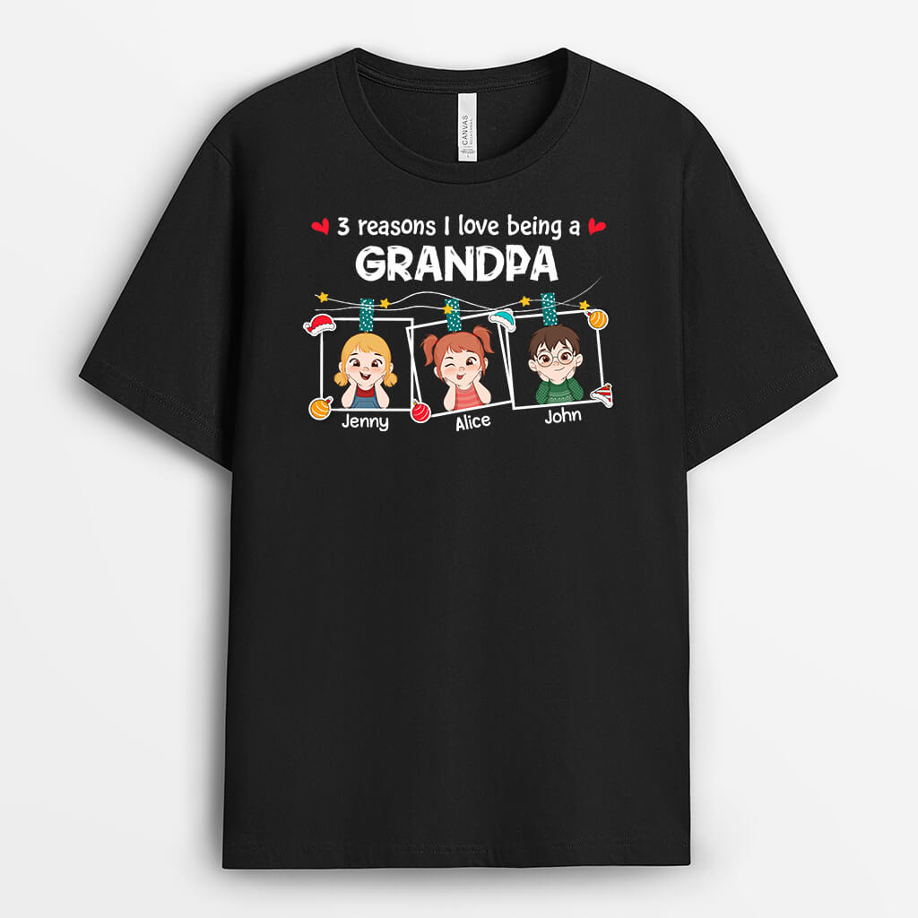 Personalized Reasons I love Being A Grandma T-shirt