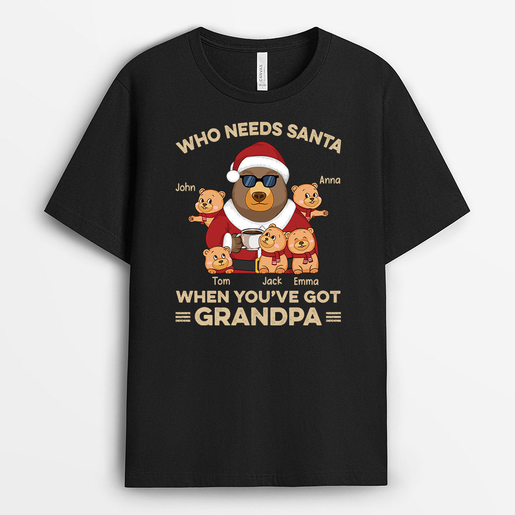 Personalized Christmas T-Shirt – Grandpa Holiday Shirt