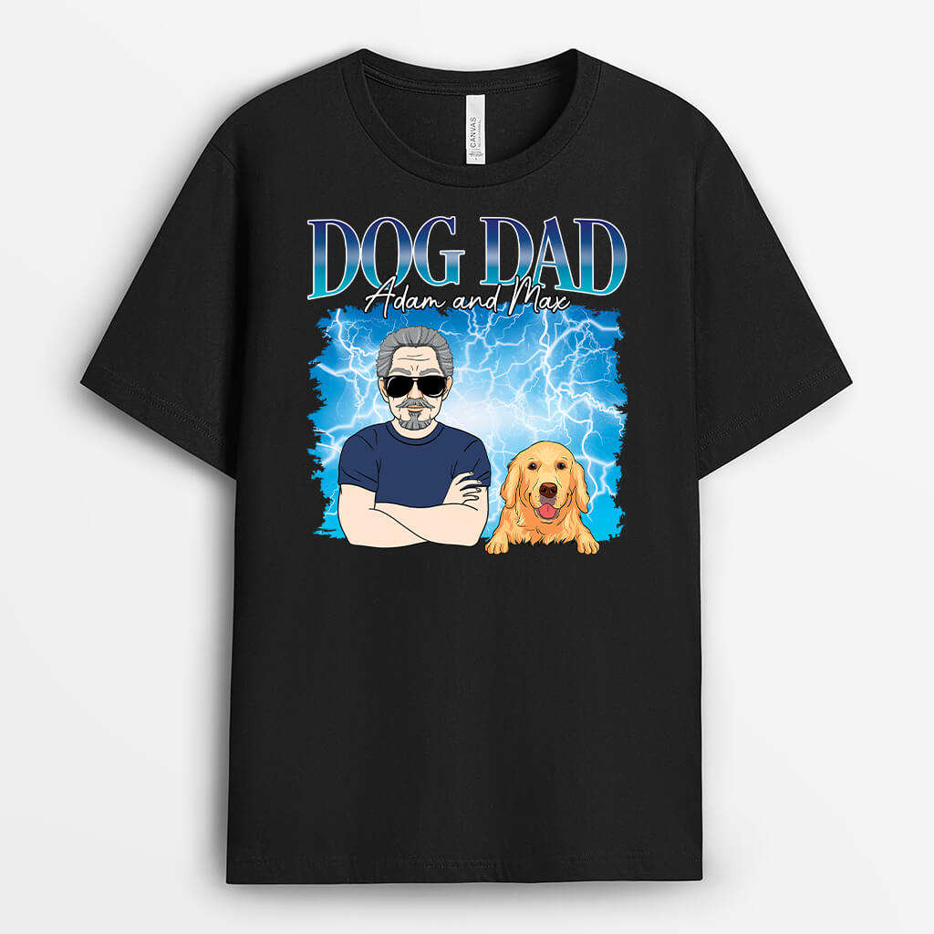 Dog Dad Thunder Lightning Shirt - Custom Pet Apparel For Humans