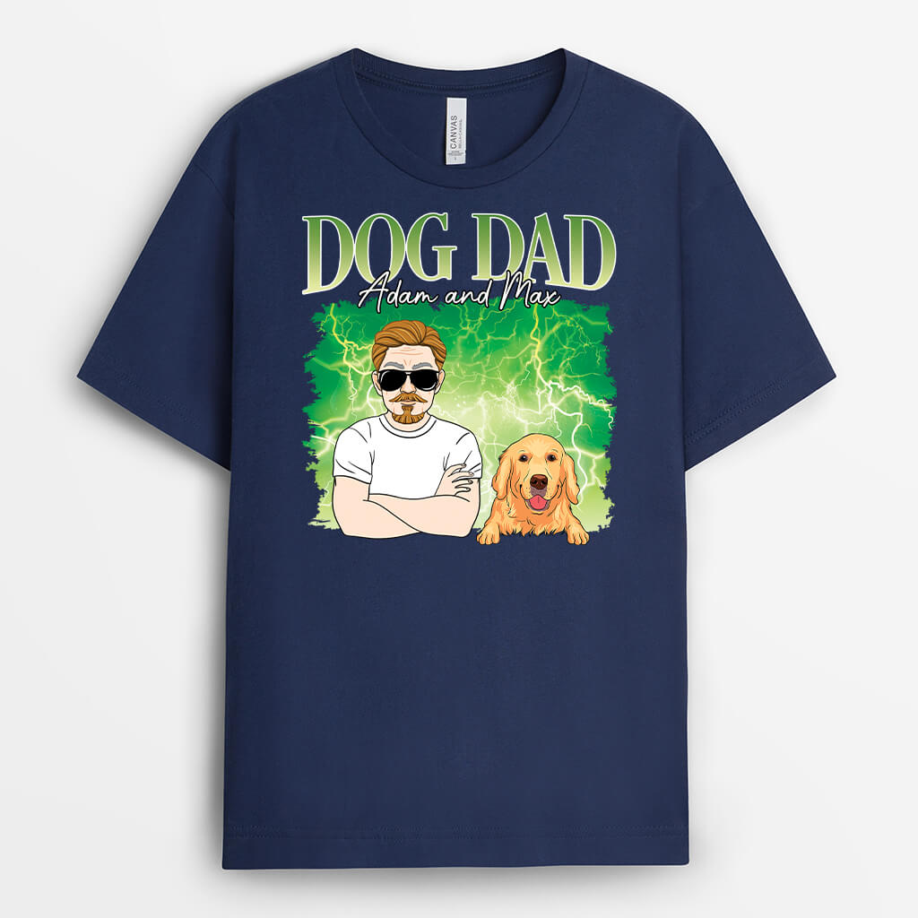 Dog Dad Thunder Lightning Shirt - Custom Pet Apparel For Humans