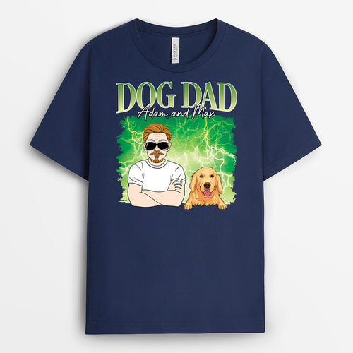 Dog Dad Thunder Lightning Shirt - Custom Pet Apparel For Humans