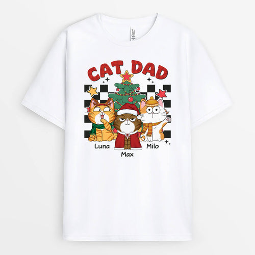 Customizable Christmas Shirts – Cat Mom & Dad Tee