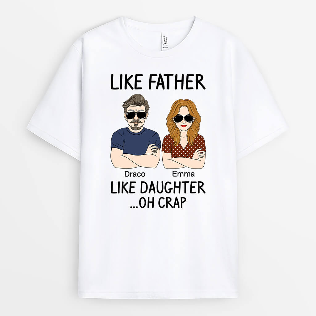 Personalized Like Father Like Daughter Arms Crossed T-shirt