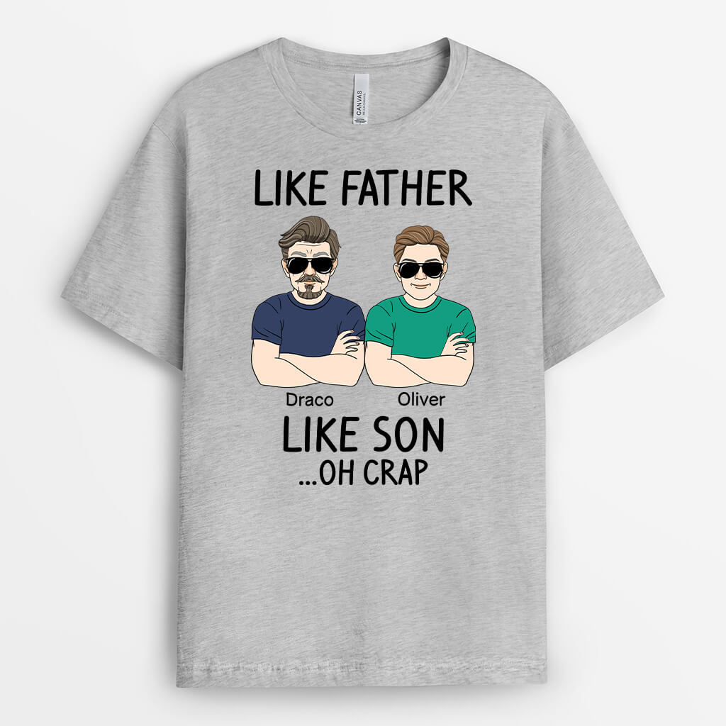 Personalized Like Father Like Daughter Arms Crossed T-shirt