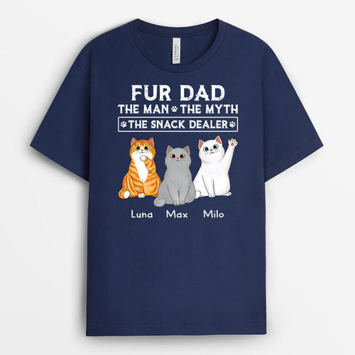 Custom Cat Shirts for Humans - Fur Dad Shirt for Cat Dad
