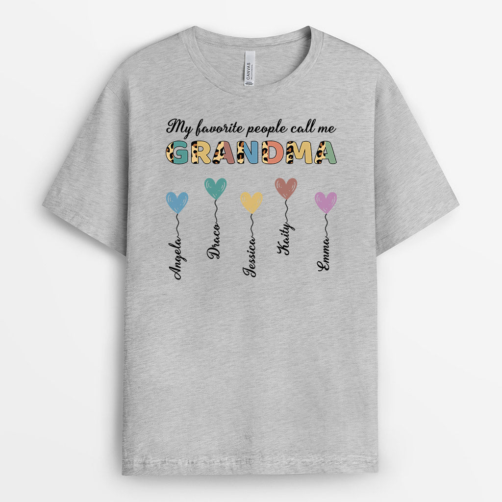 Personalized My Favorite People Call Me Grandma T-Shirt
