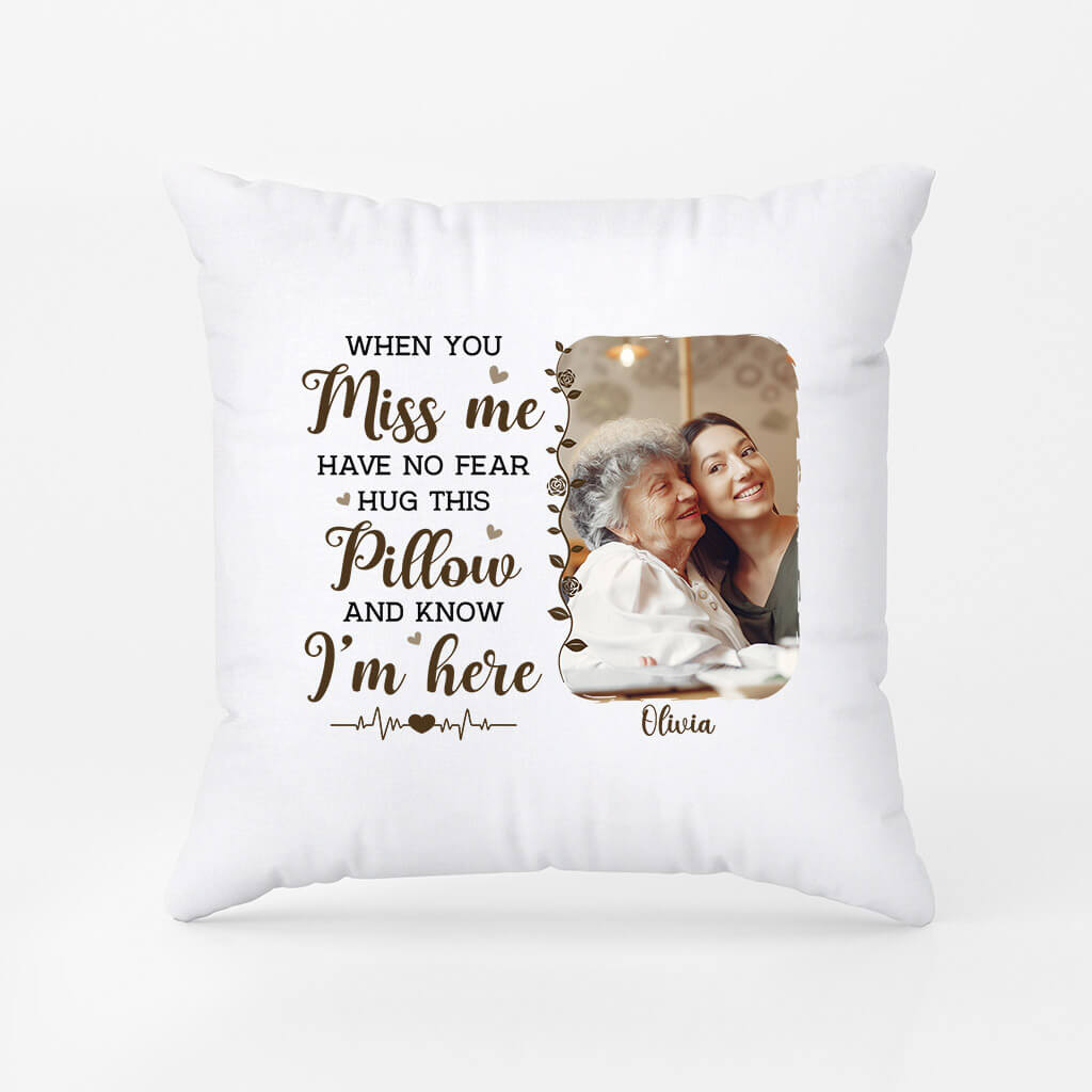 Personalized Hug This And Know I'm Here Pillow