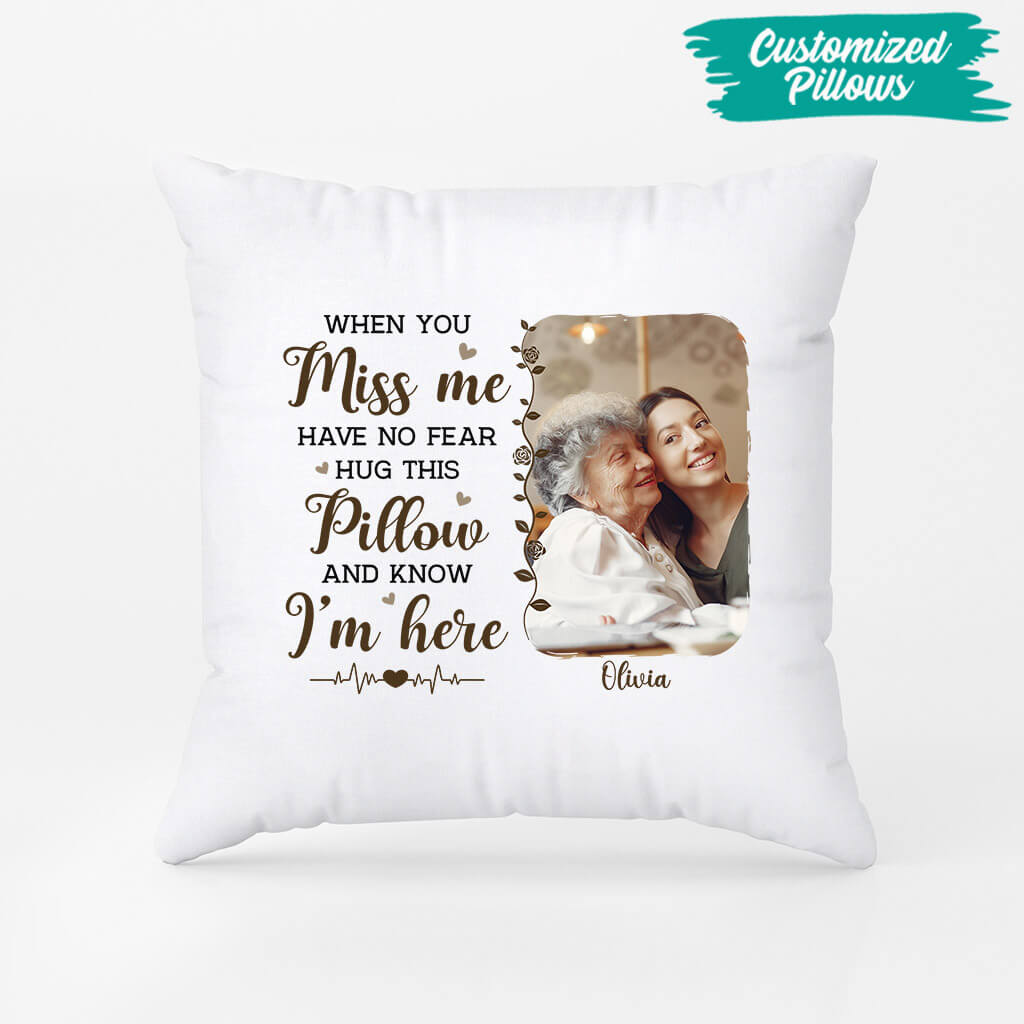 Personalized Hug This And Know I'm Here Pillow
