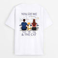 Personalized You And Me And The Cat Back T-shirt