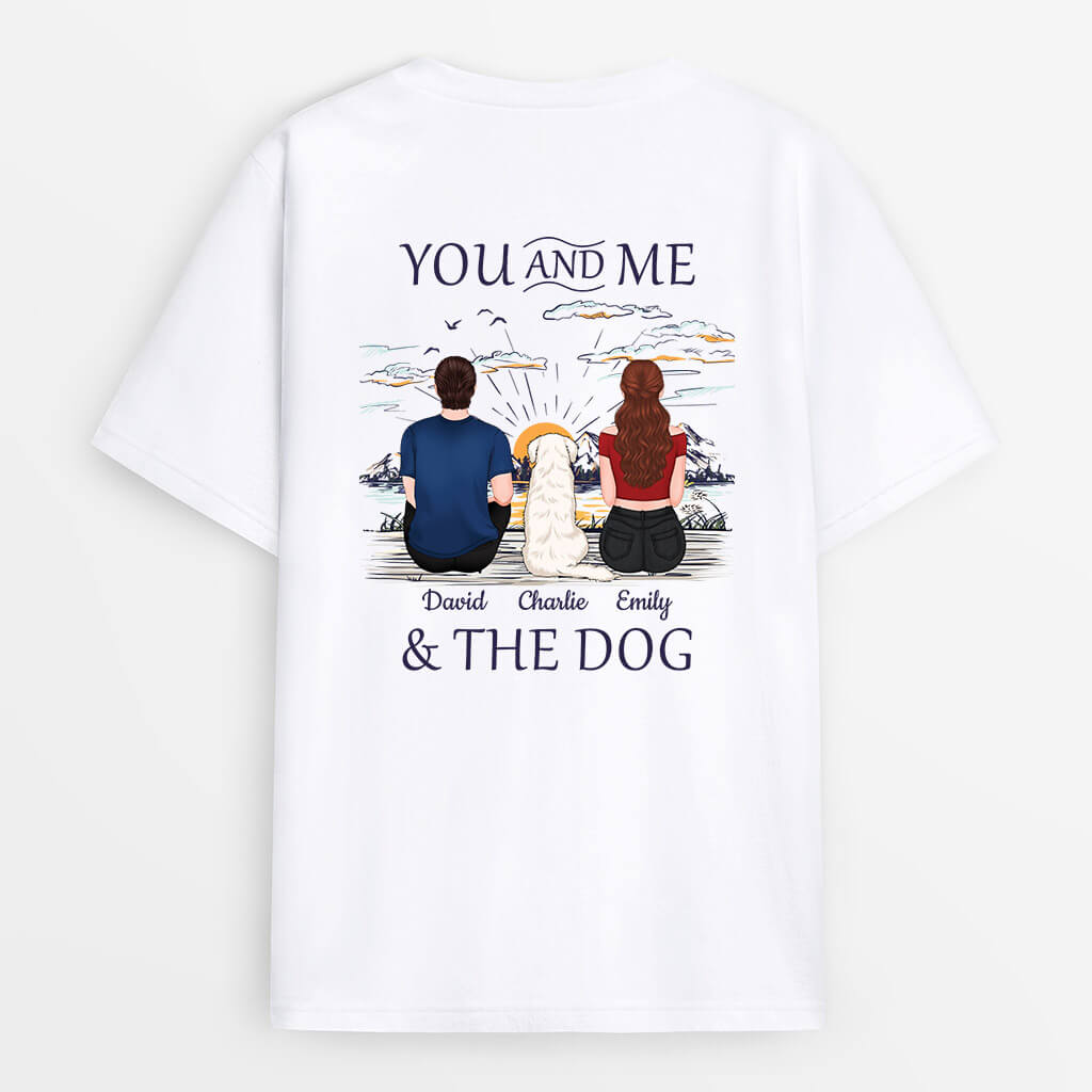 Personalized You And Me And The Dog Back T-shirt