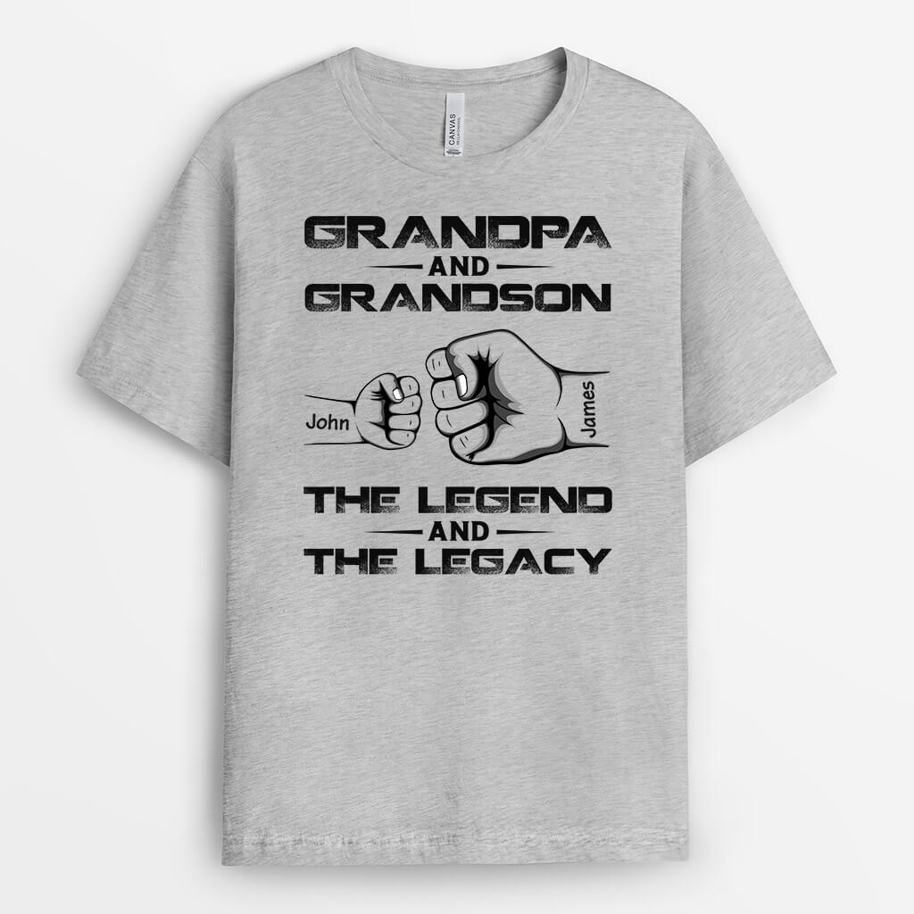 Grandpa & Grandson The Legend The Legacy - Grandson Personalized Gifts