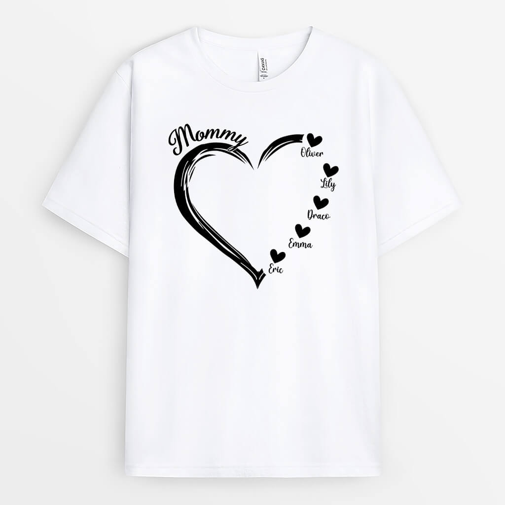 Grandma Heart - Personalized T-Shirt - Gift for Grandma