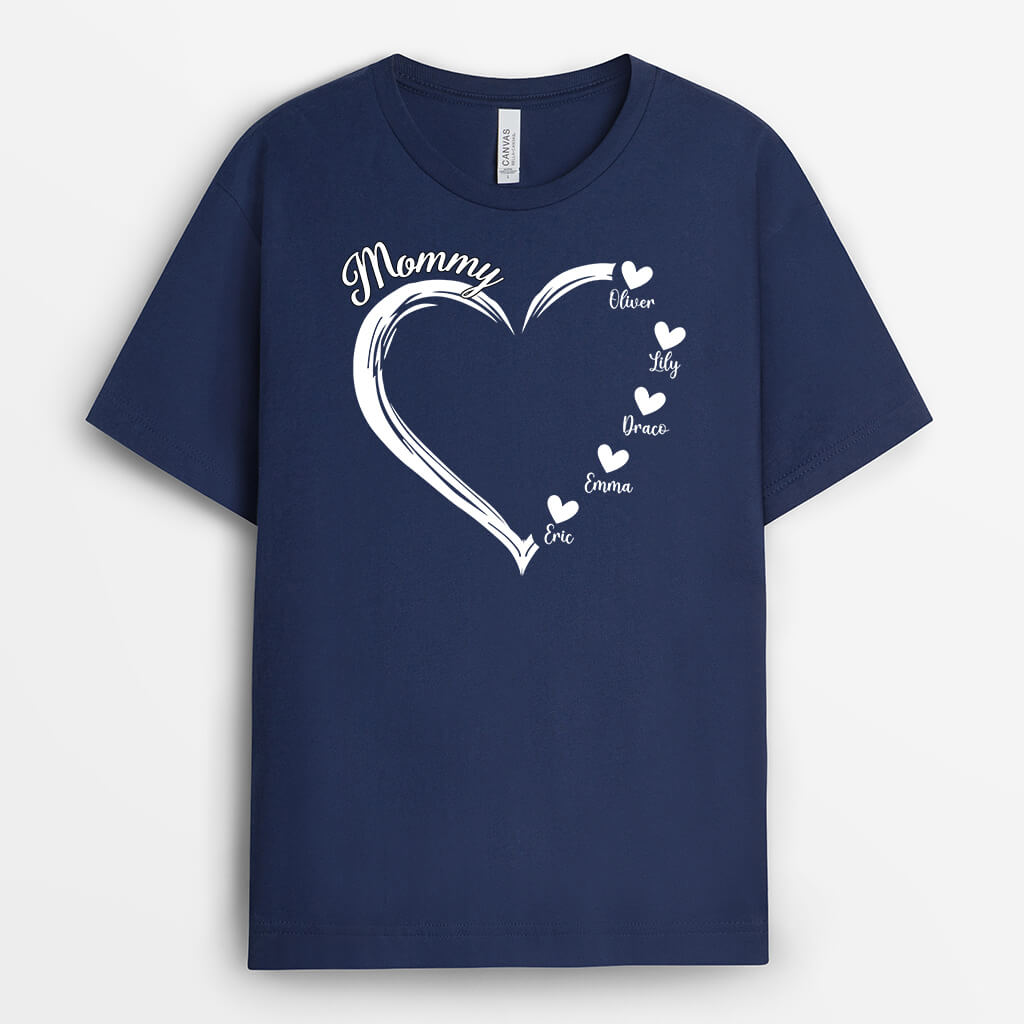 Personalized Grandma Heart T-shirt