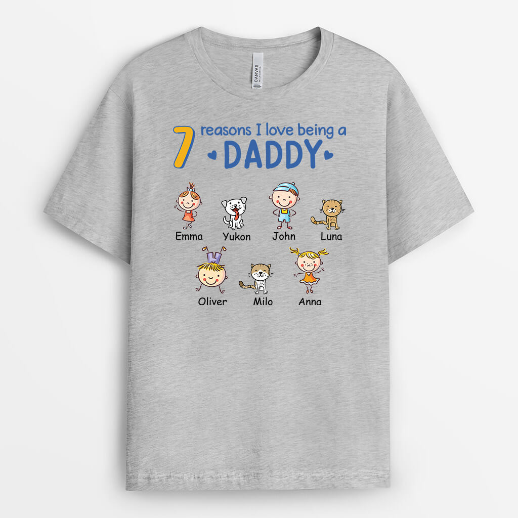 Personalized Reasons I Love Being A Grandad T-shirt