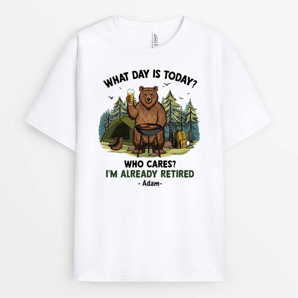 What Day Is Today Who Cares I'm Retired - Personalized T-Shirt - Funny Retirement Gift