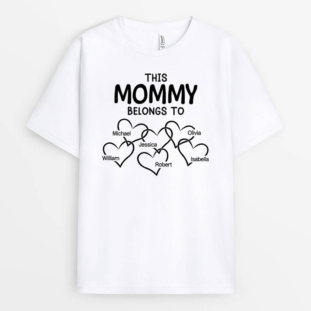 Personalized This Grandma Belongs To Hearts T-shirt