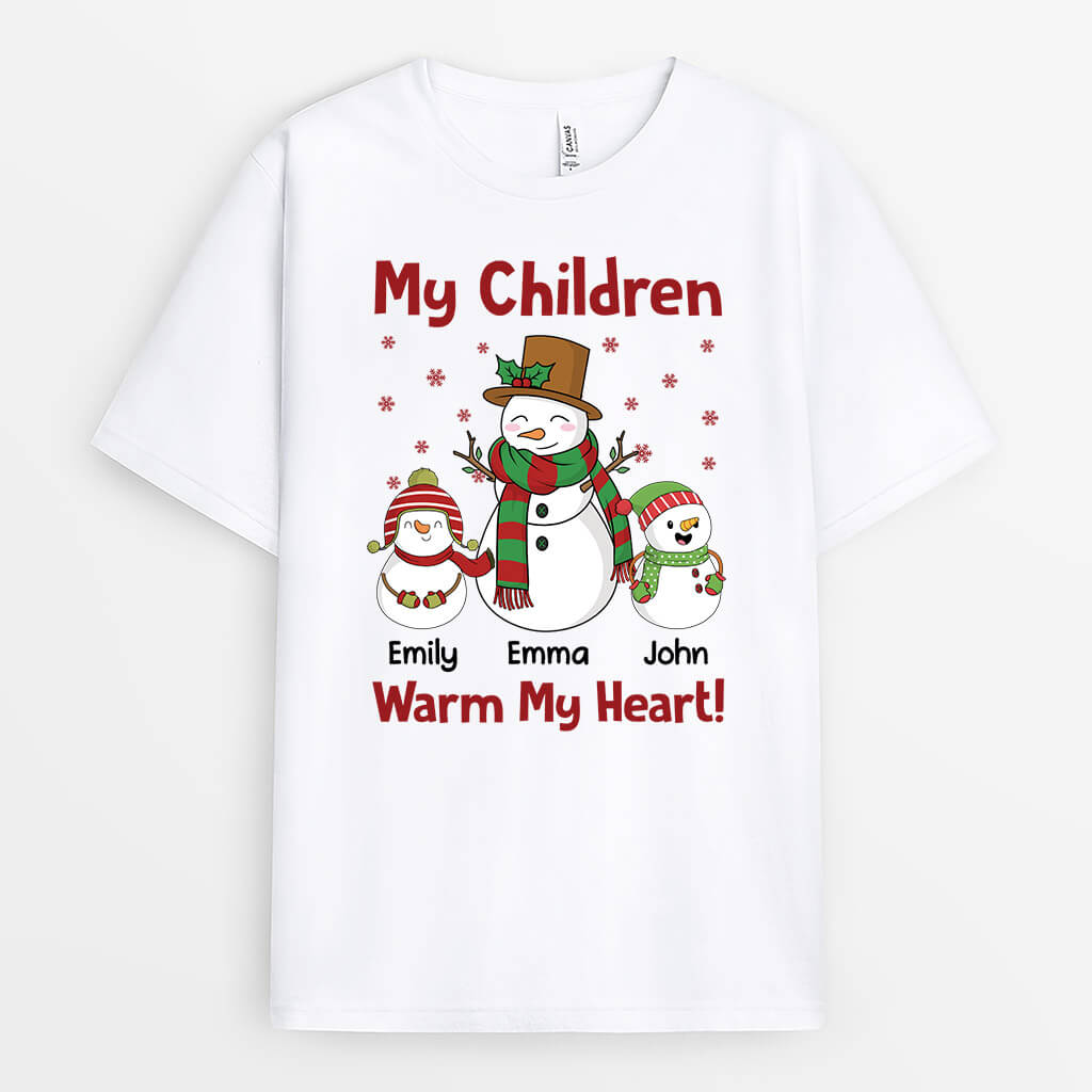 Personalized My Grandkids Warm My Heart T-shirt