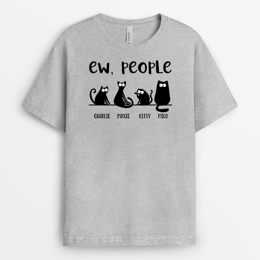 Personalized Cat Ew People T-shirt