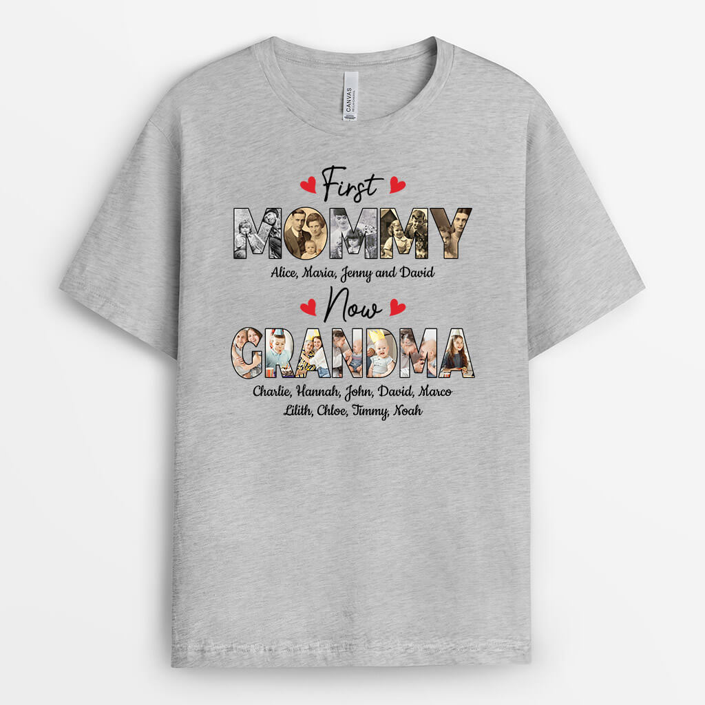 Personalized First Mommy Now Grandma T-shirt
