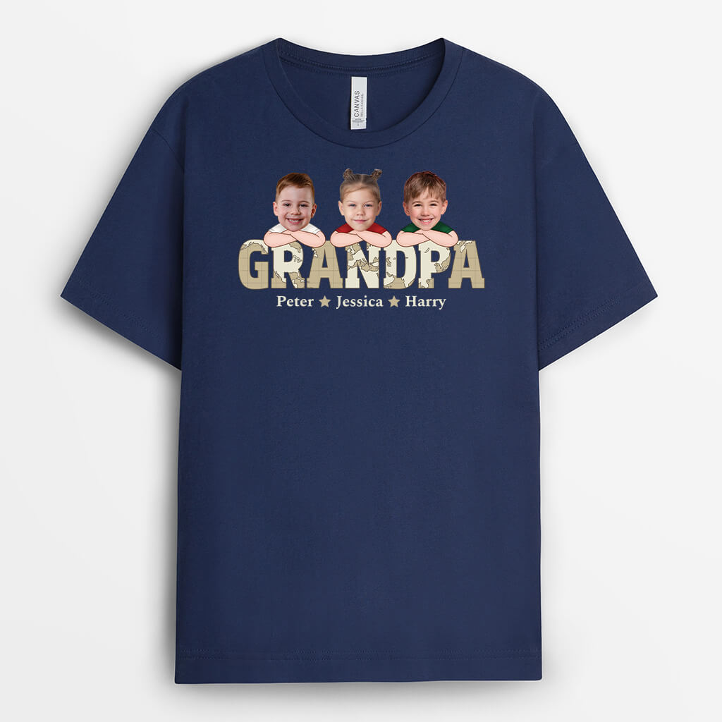 Personalized Papa And Kids T-shirt