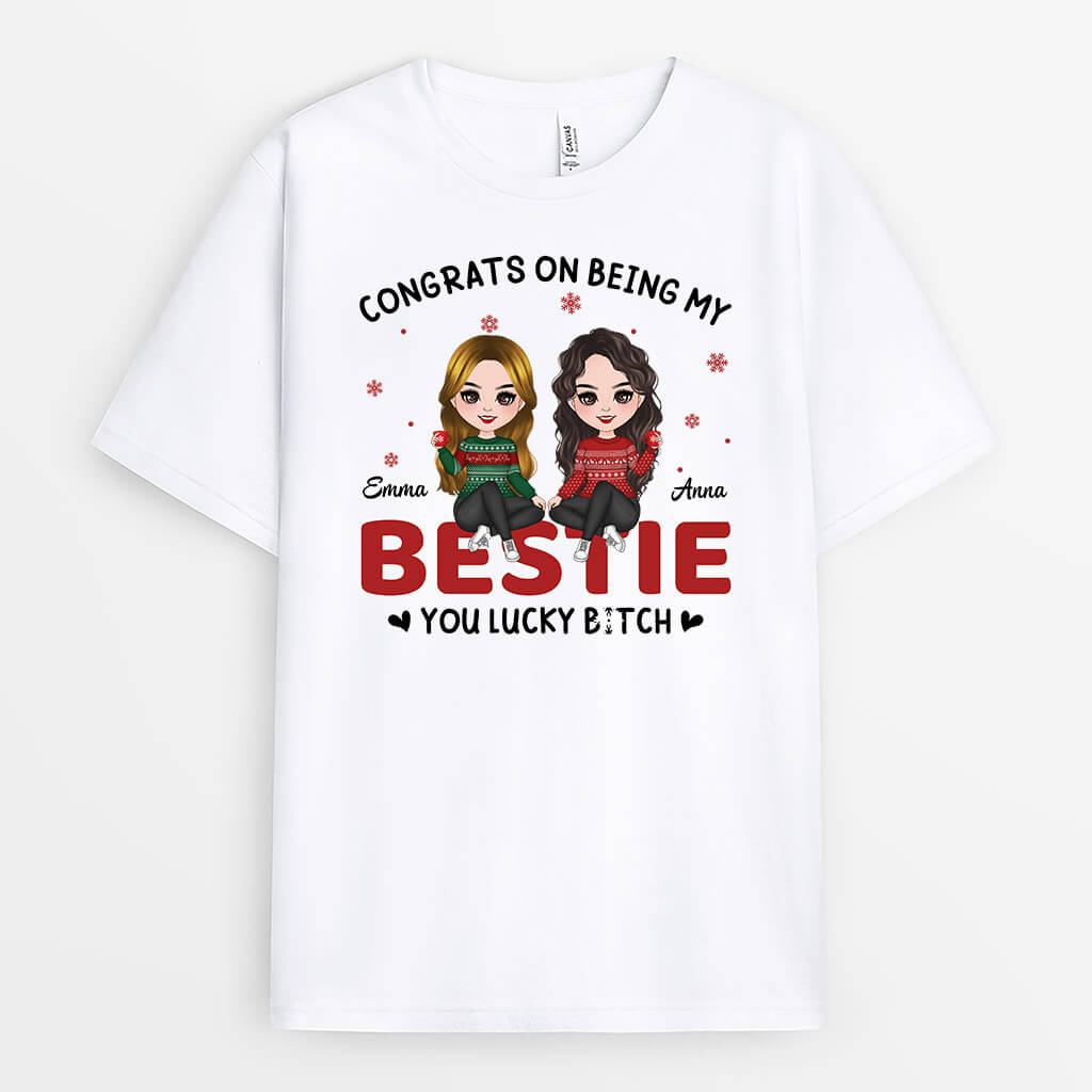 Personalized Congrats On Being My Bestie T-shirt