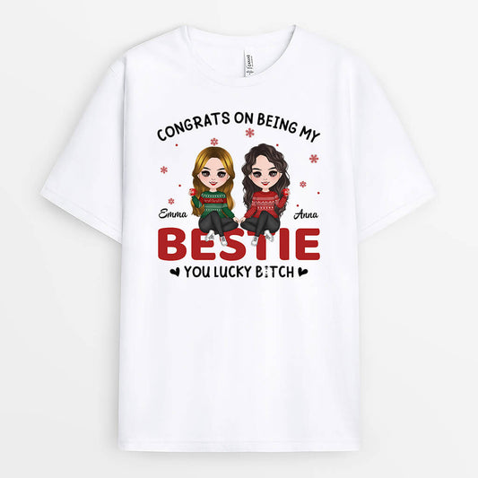 Personalized Congrats On Being My Bestie T-shirt