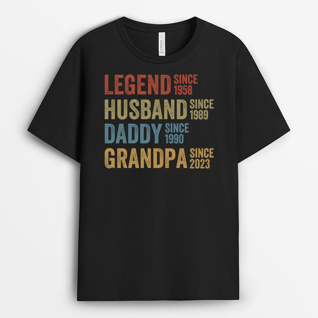 Personalized Legend Husband Dad Grandpa Shirt for Grandfather