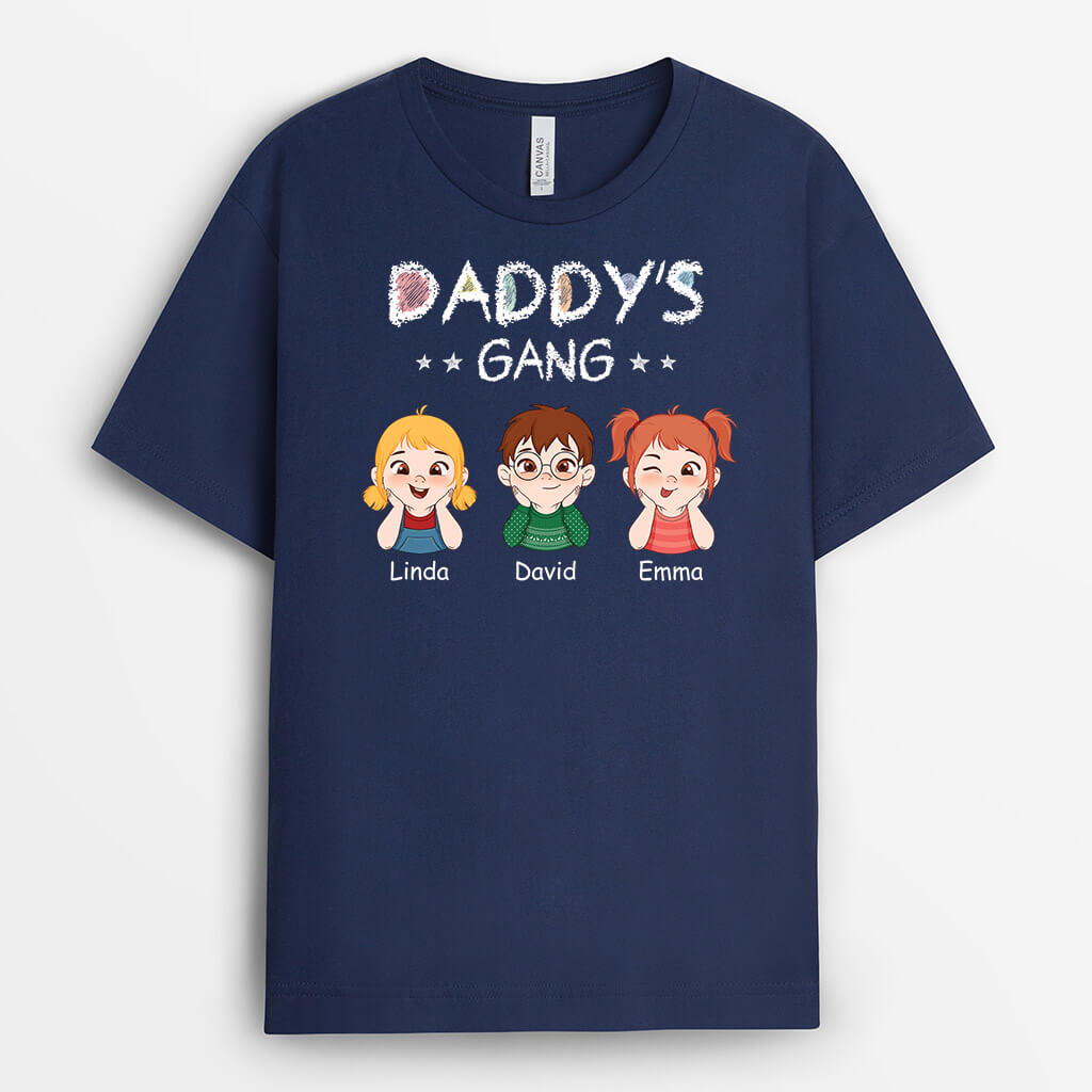 Personalized Daddy's Gang Cute Kids T-shirt