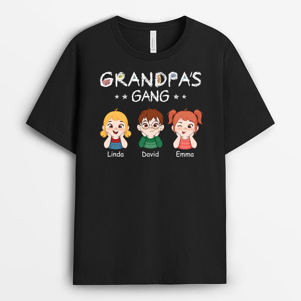 Personalized Daddy's Gang Cute Kids T-shirt