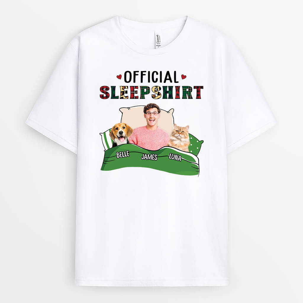 Personalized Official Sleepshirt Dog And Cat T-shirt