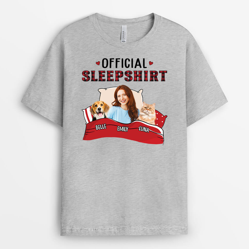 Personalized Official Sleepshirt Dog And Cat T-shirt