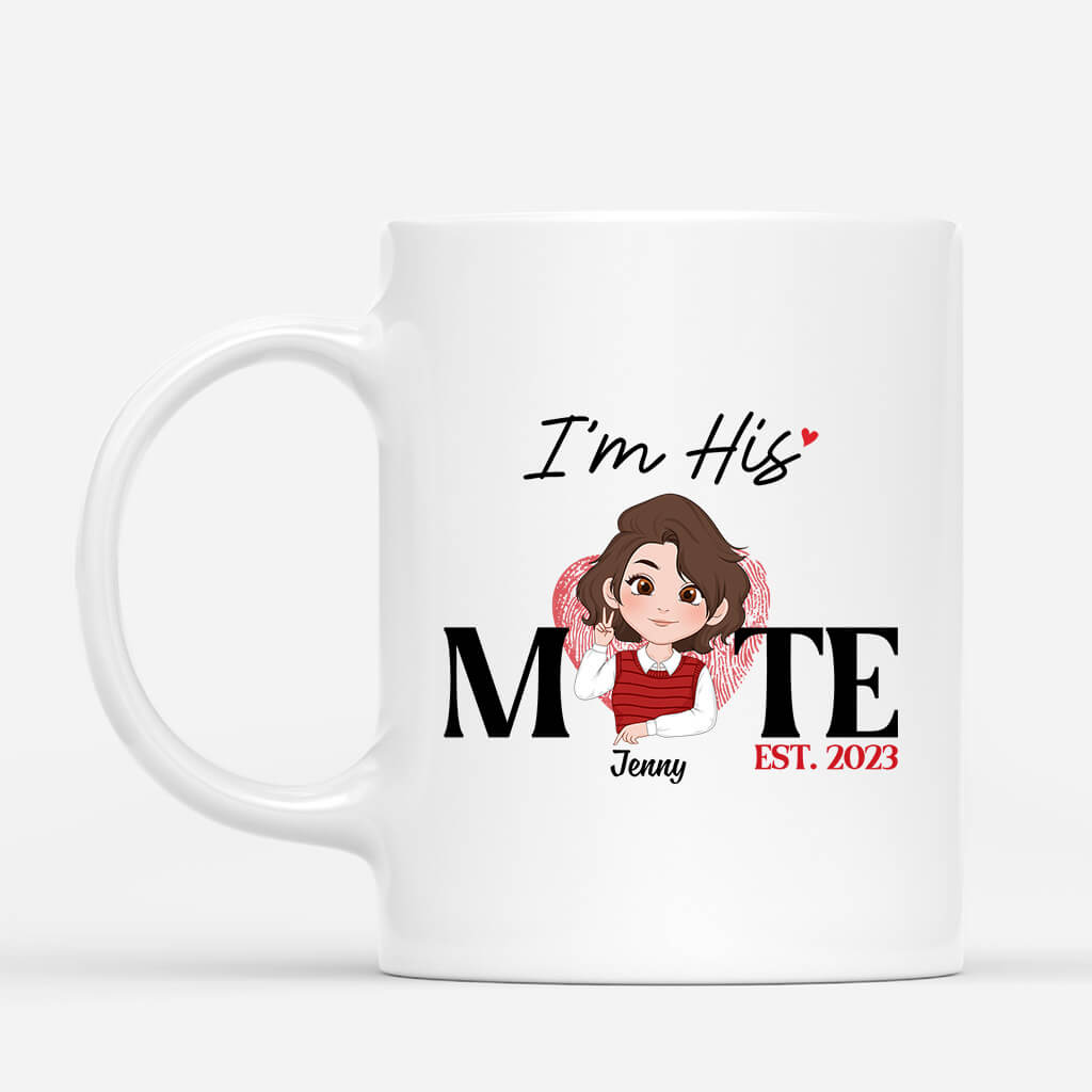 Personalized Soul Mate I'm Hers I'm His Couple Mug