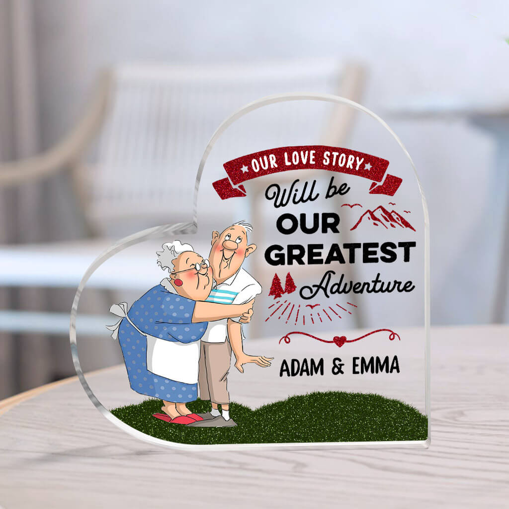 Personalized Our Love Story Will Be Our Greatest Adventure Acrylic Plaque