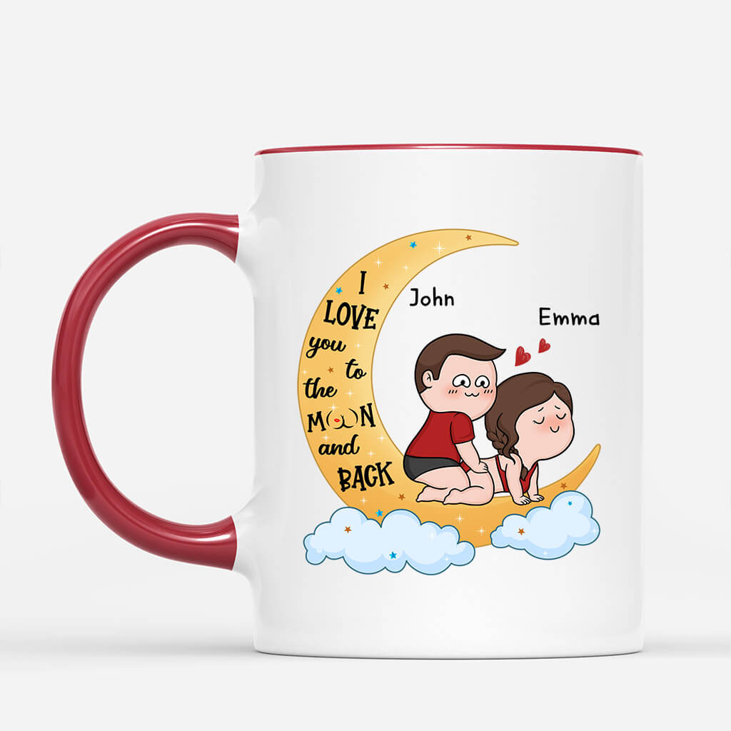 Personalized I Love You To The Moon And Back Mug