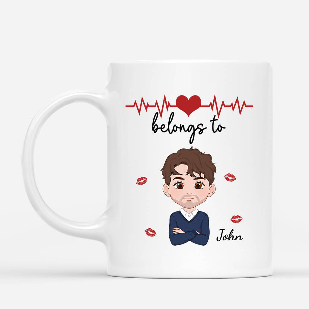 Personalized My Heart Belongs To Couple Mug