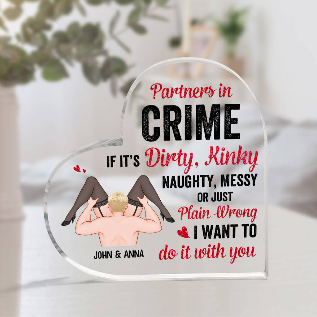 Personalized Partners In Crime Couple Acrylic Plaque