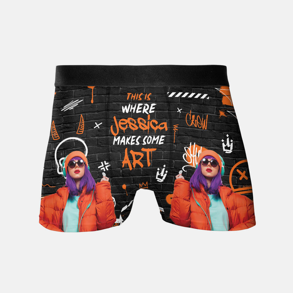Personalized This Is Where You Make Some Art Boxer