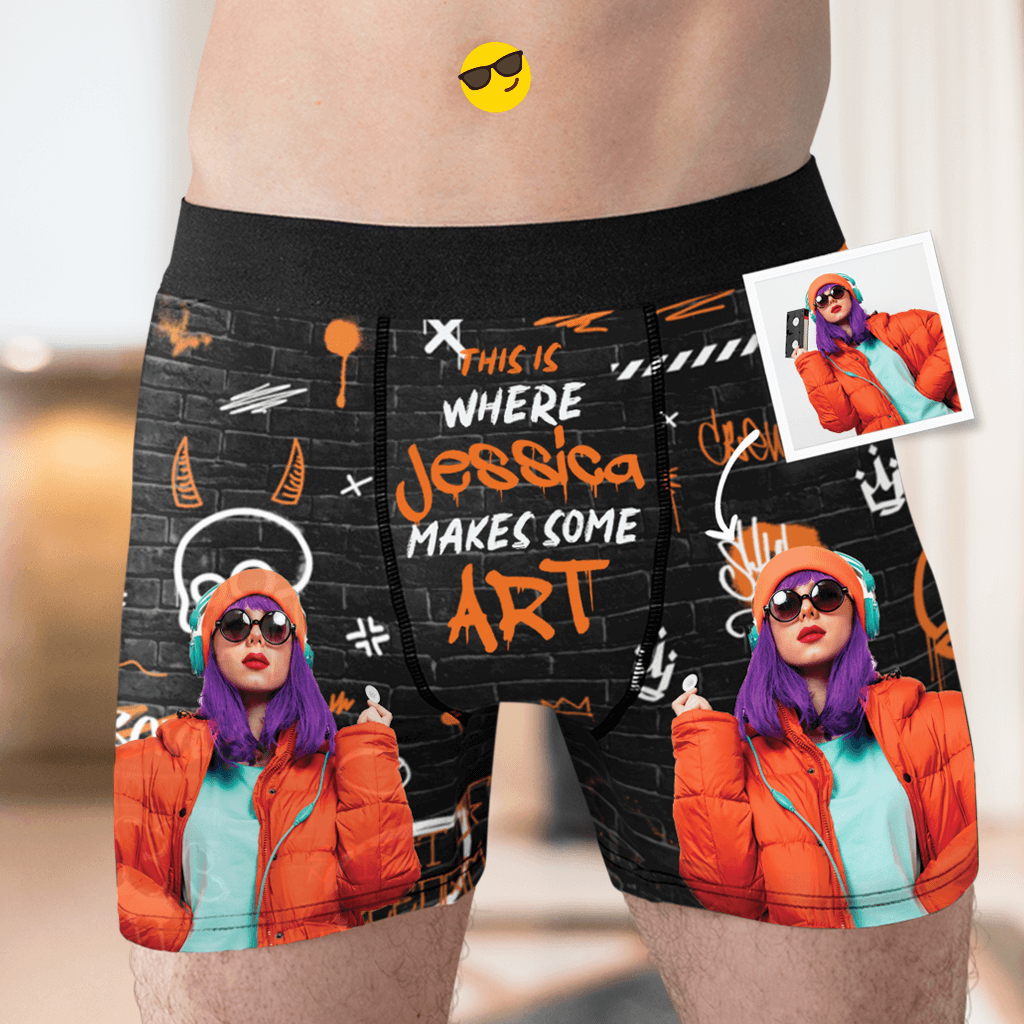 Personalized This Is Where You Make Some Art Boxer