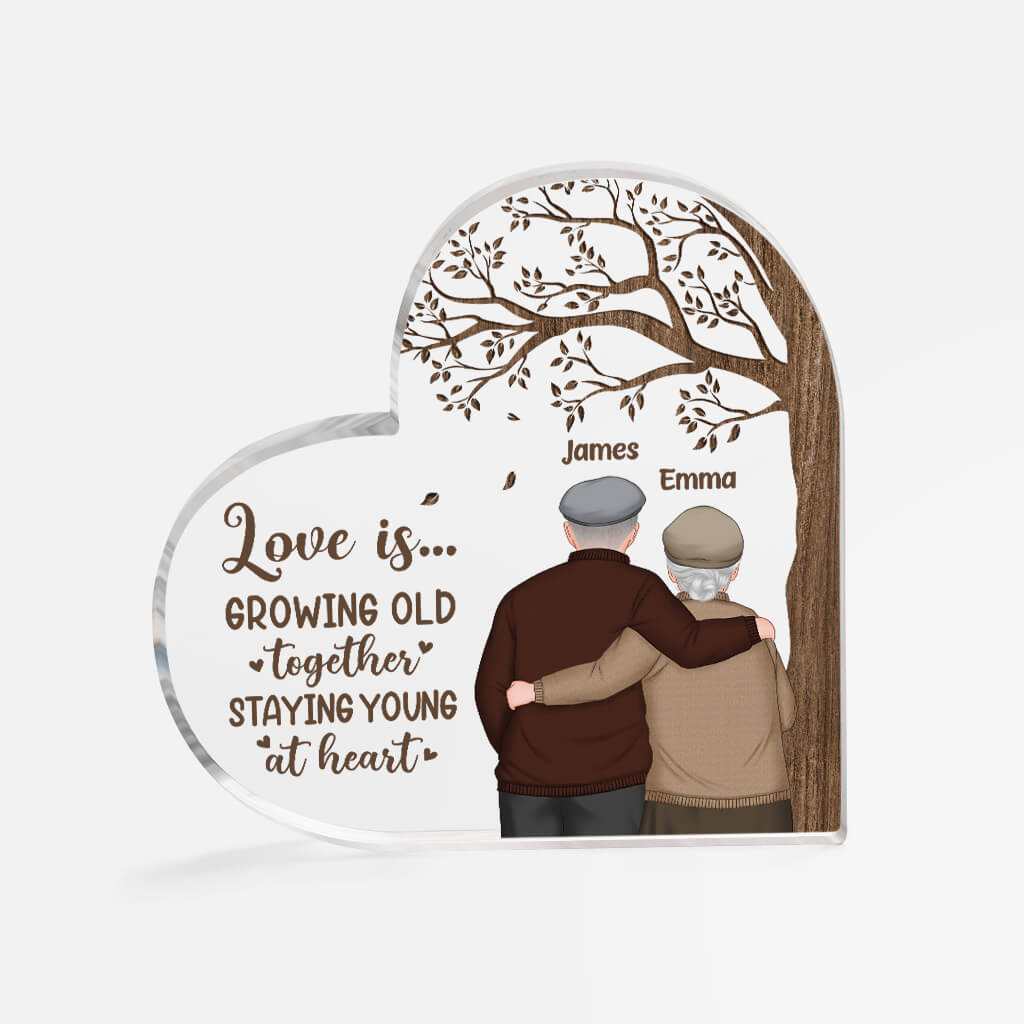 Personalized Love Is Growing Old Acrylic Plaque