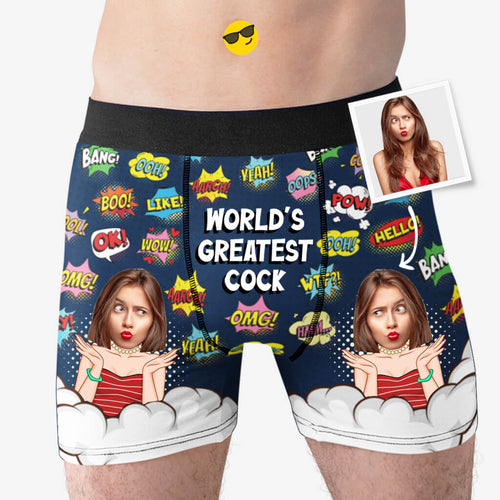 Funny Personalized Gifts - Cutom Boxers with Girlfriends Face