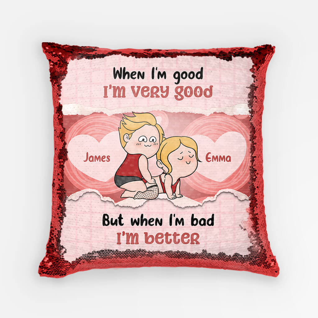 Personalized Funny Gifts for Couples - Reversible Sequin Pillow