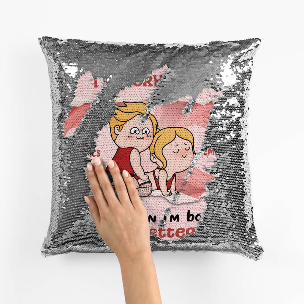 Personalized Funny Gifts for Couples - Reversible Sequin Pillow
