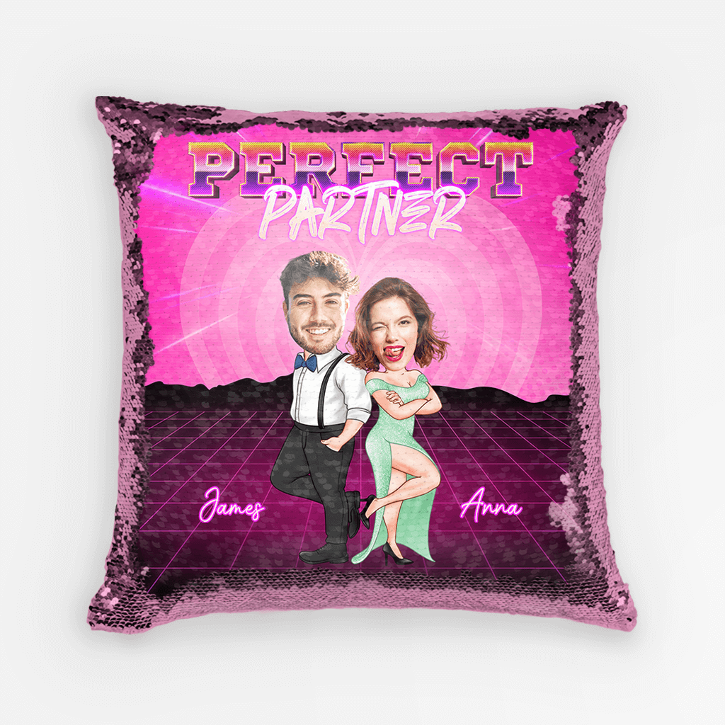 Personalized Perfect Partner Sequin Pillow