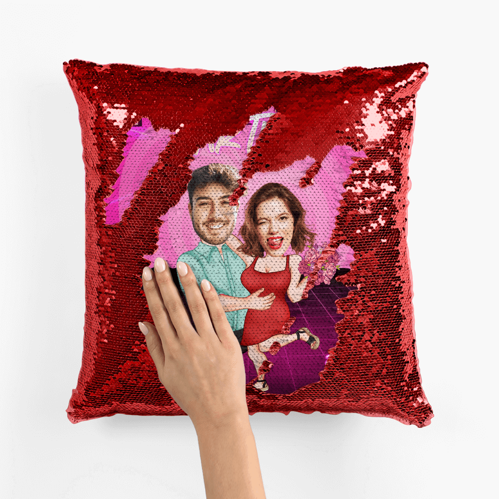 Personalized Perfect Partner Sequin Pillow
